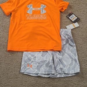 NWT 3T Boys Under Armour Summer Outfit